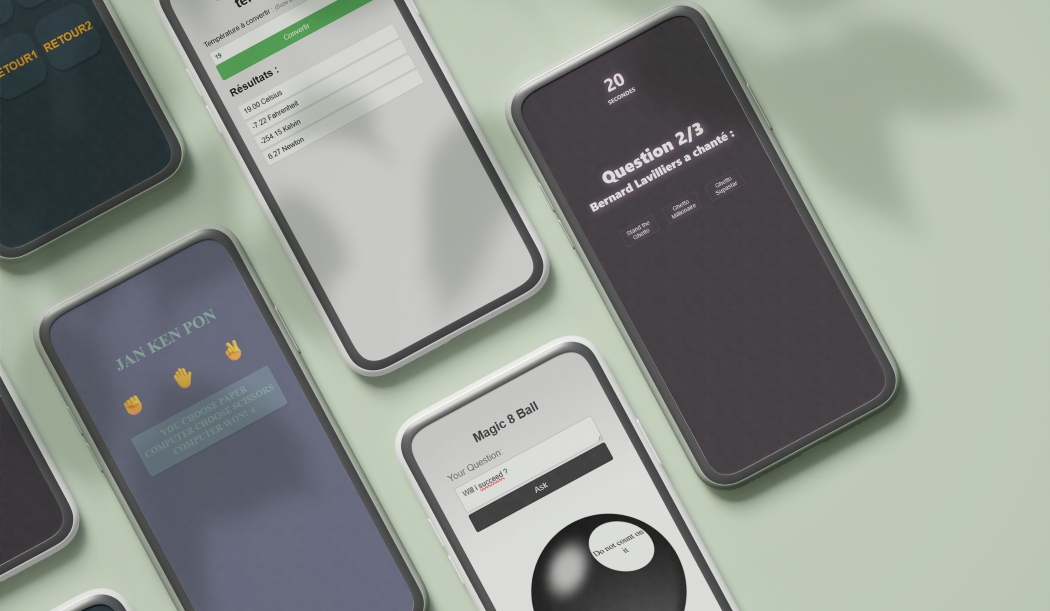 Bannière des différentes applications